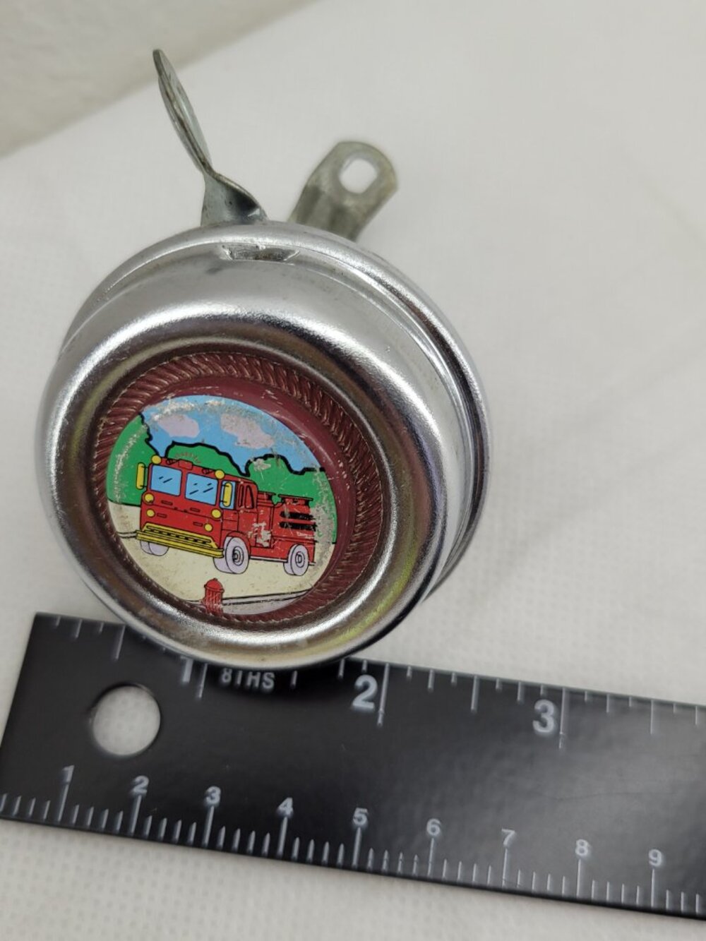 Vintage Bicycle Tricycle Bell Fire Engine Thumb Ring Ring! Works! - Picture 5 of 7